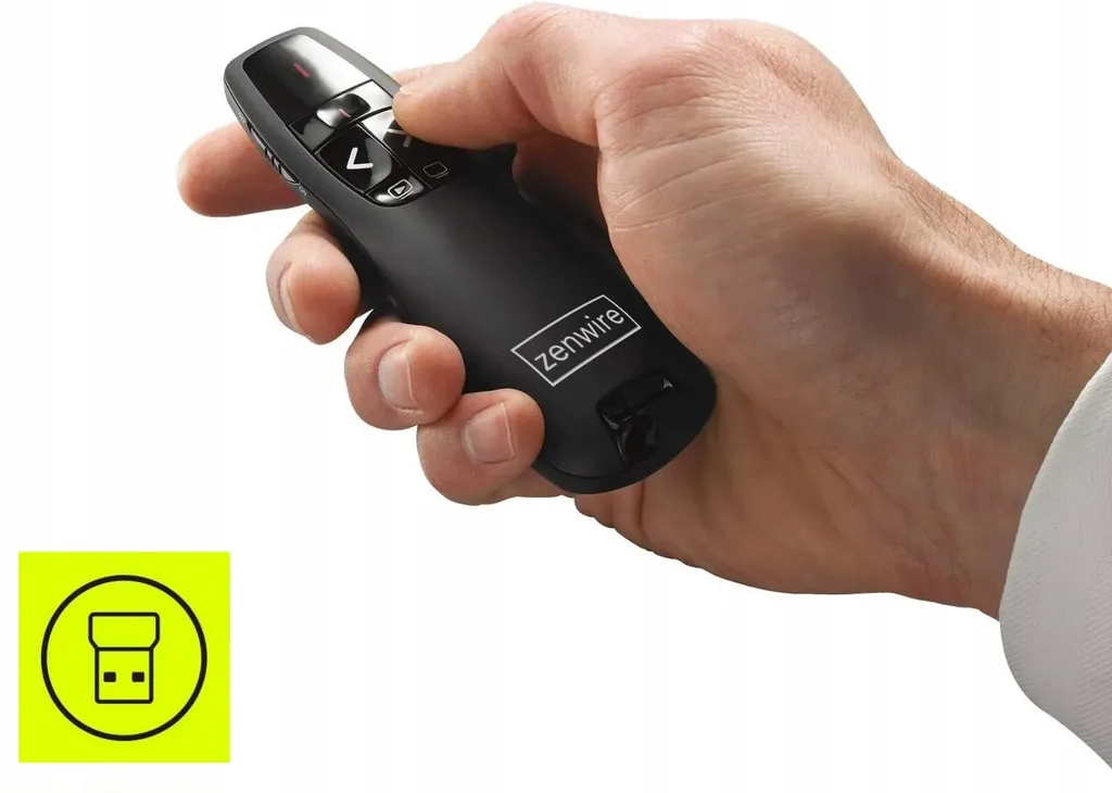 Pointeur laser sans fil noir avec télécommande USB plug and play - 8