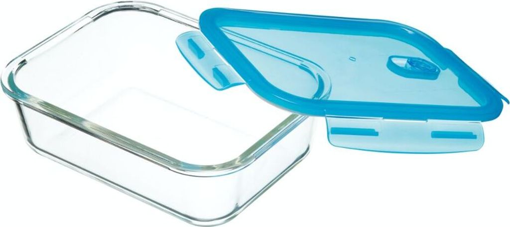 KitchenCraft Pure Seal - Glas-Lunchbox, ofenfest, 350 ml, vakuumversiegelt, Glas, klar, 1 L (1.75 Pint)