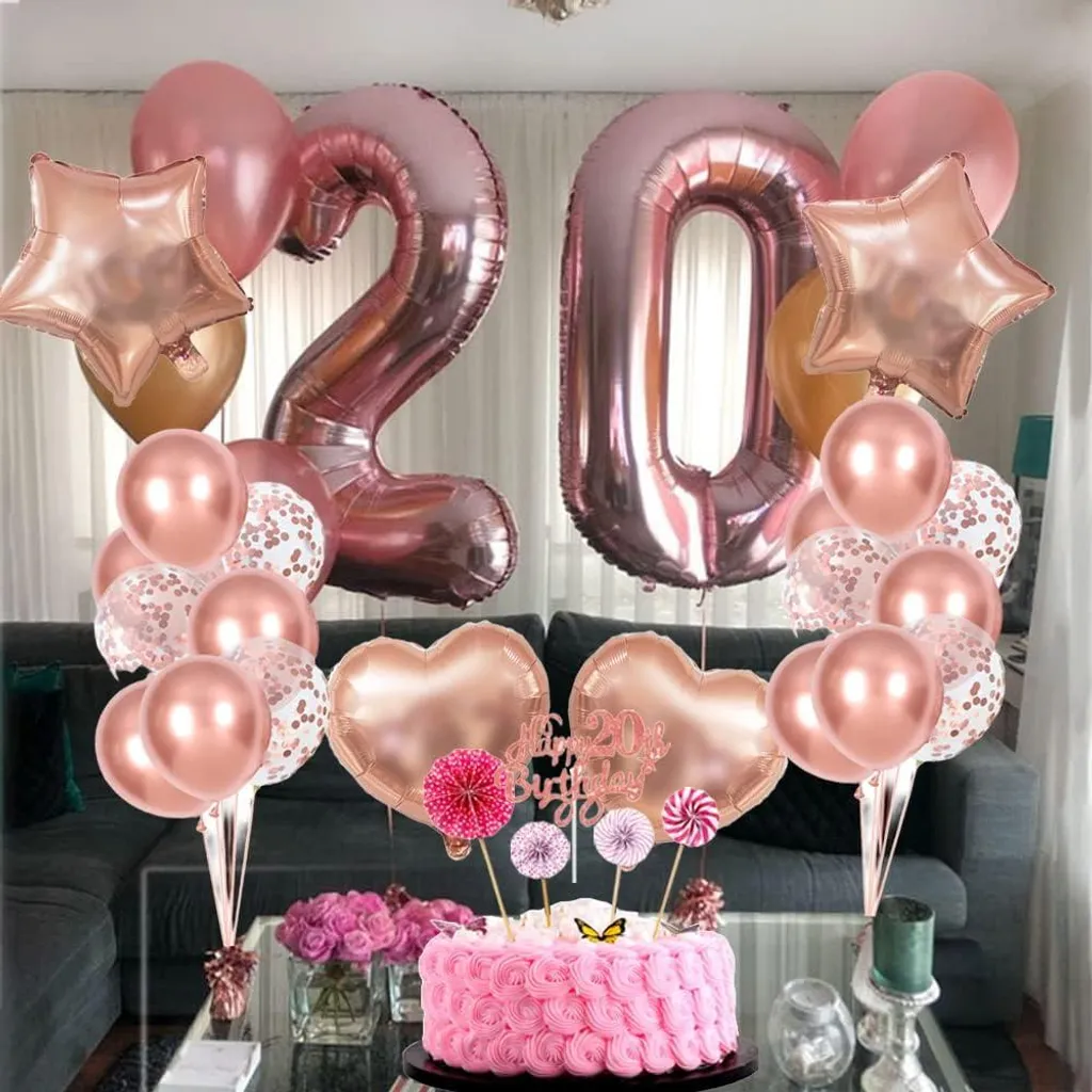 Décoration Anniversaire 15 ans Fille Kit - Ballon 15 Ans Or Rose