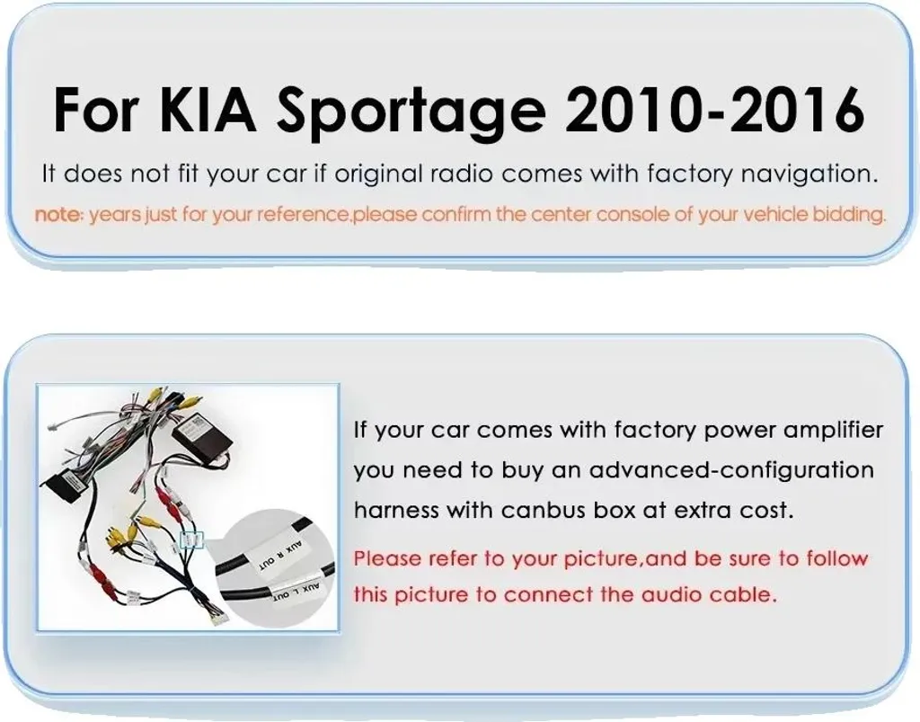 Câble Caméra de Recul KIA CEED d'Origine MH-HW-044 Adaptateur Multimédia