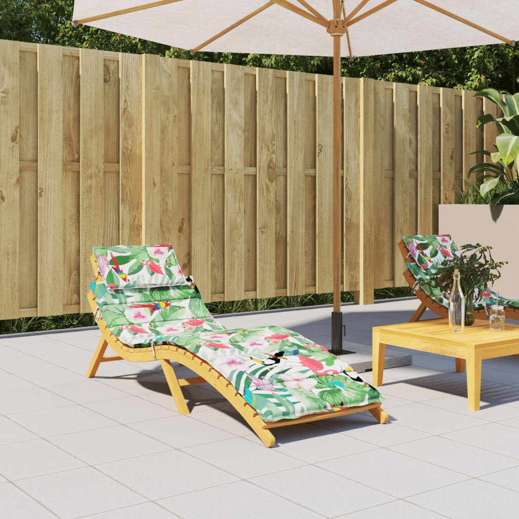 The Living Store Sonnenliegen-Auflage Mehrfarbig Oxford-Gewebe