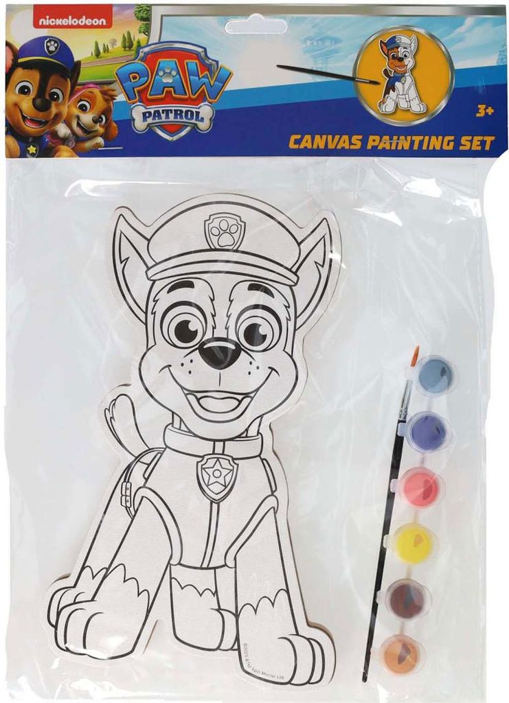 Peinture sur toile PAW Patrol - Chase - avec pinceau et 6 Image du produit 