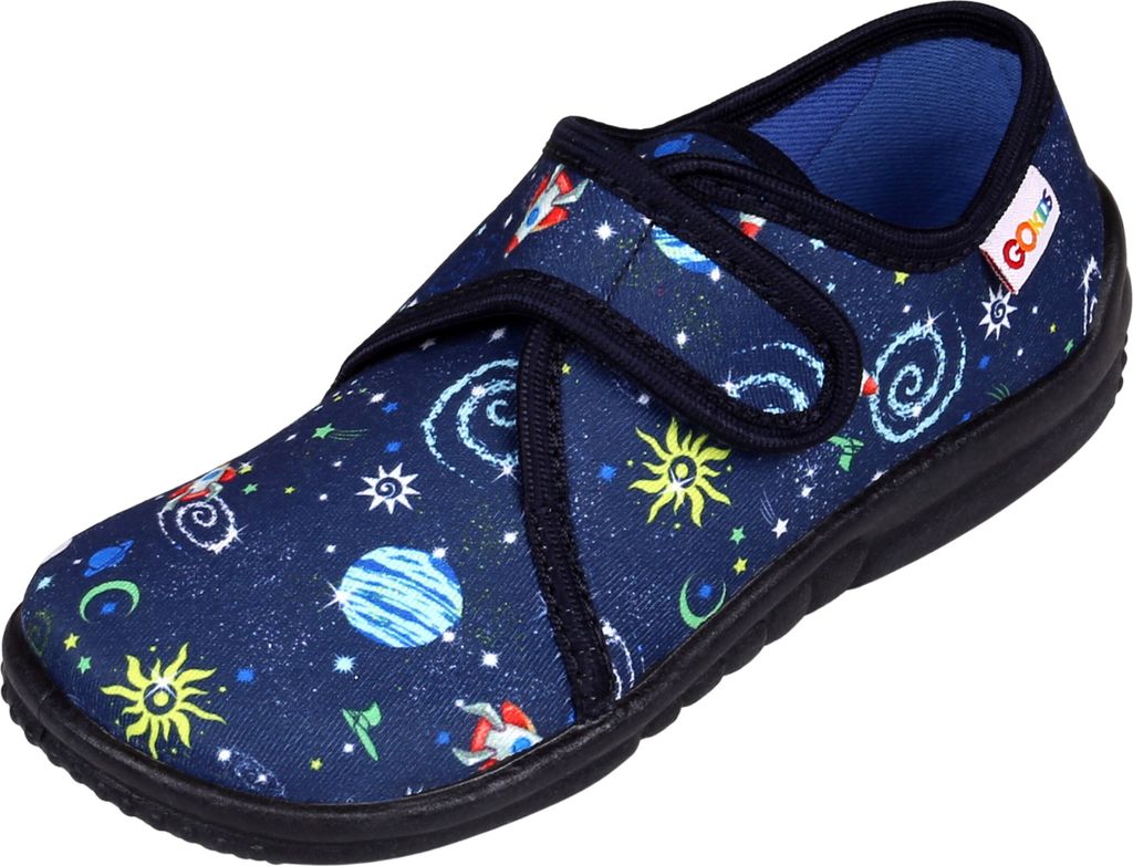LEMIGO Marineblaue Hausschuhe für Jungen, Weltraum 23 EU / 6 UK