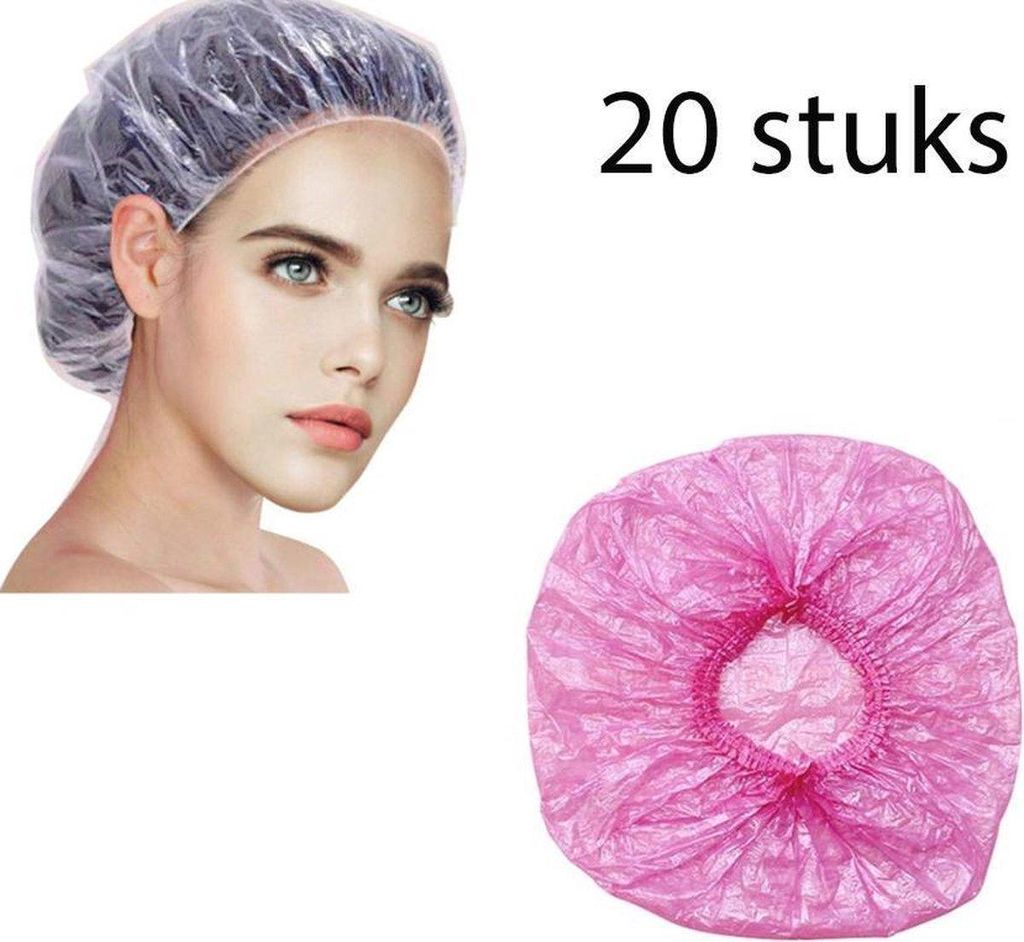 Jumadas 20x, bonnets de douche jetables roses pour femmes Image du produit 