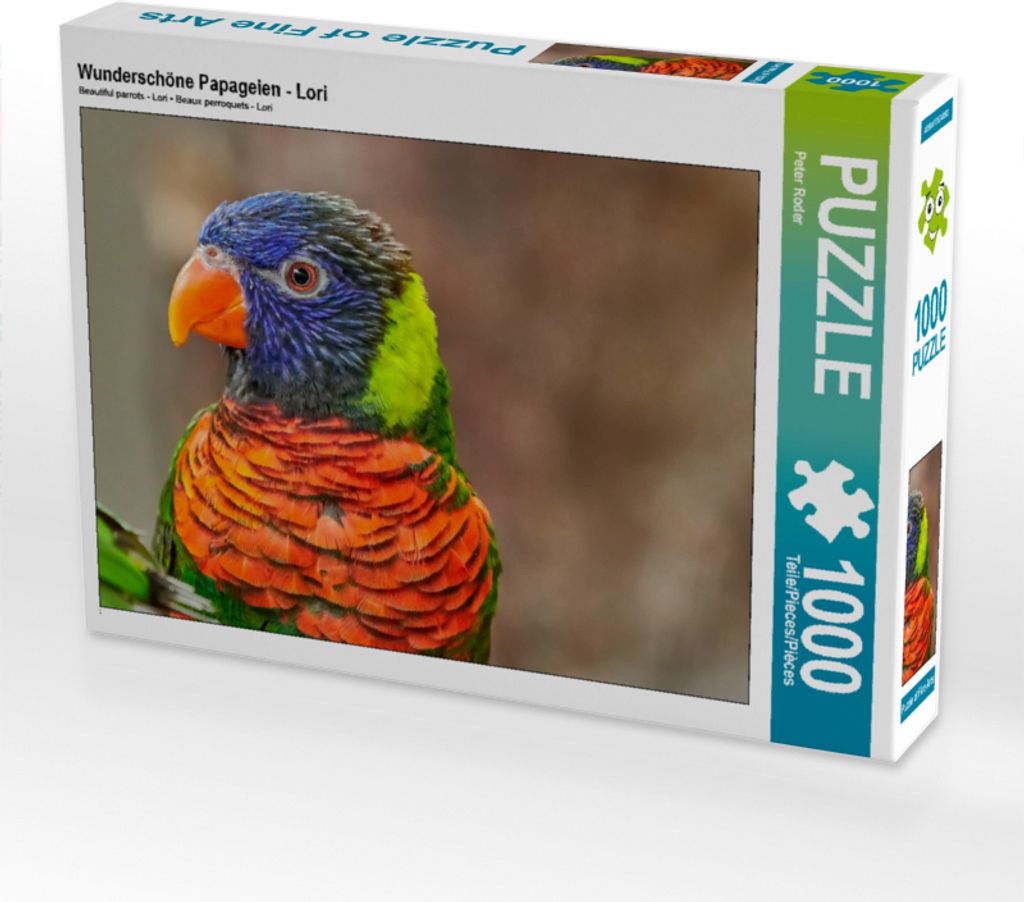 CALVENDO Puzzle Wunderschöne Papageien - Lori 1000 Teile Puzzle quer | 1000 Teile Lege-Größe 64x48cm Foto-Puzzle für glückliche Stunden