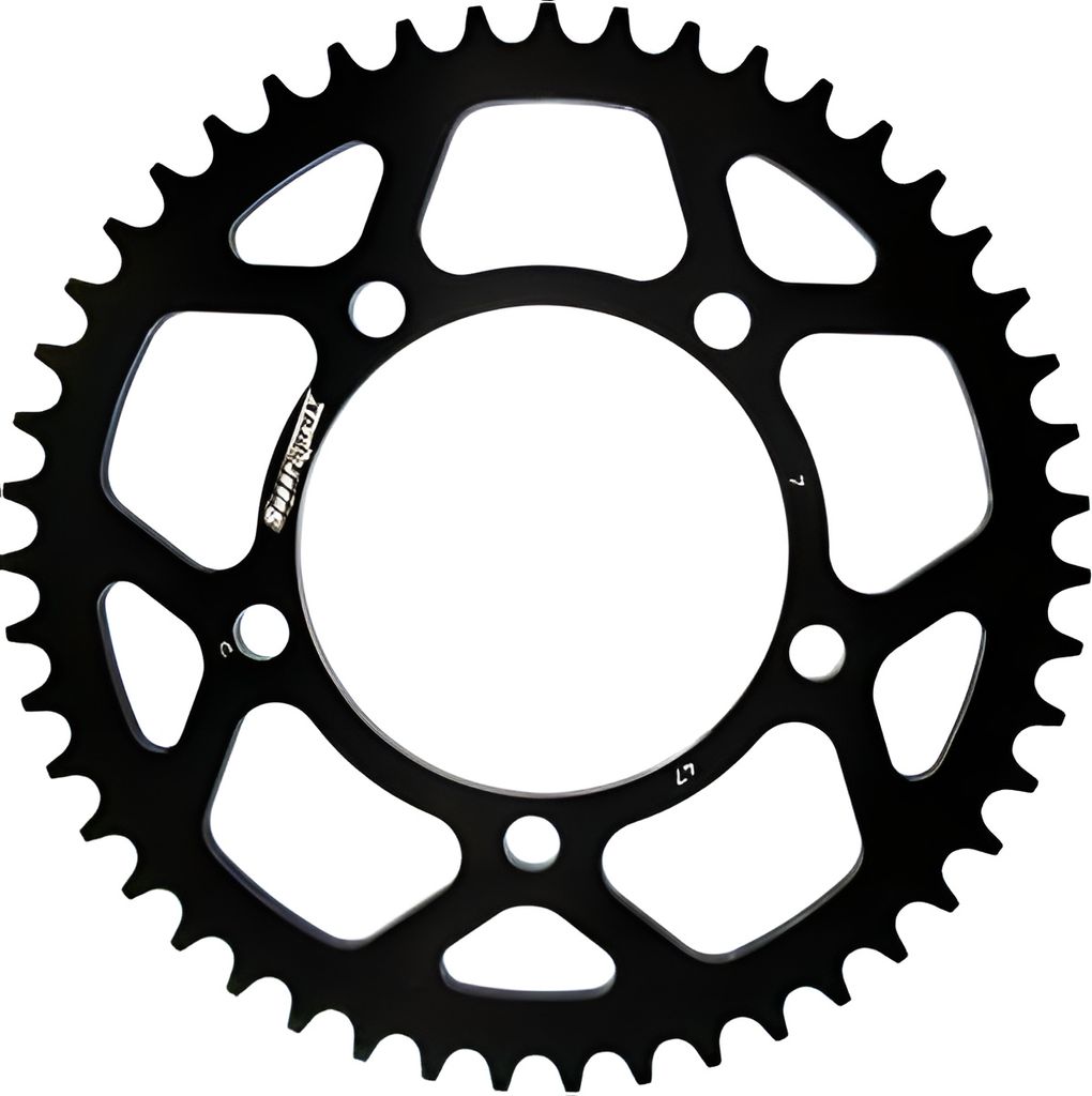 Alu-Kettenrad Supersprox 525 - 47Z (schwarz) RAL-7:47-BLK|ID 110,0 LK 130,8 5-Loch