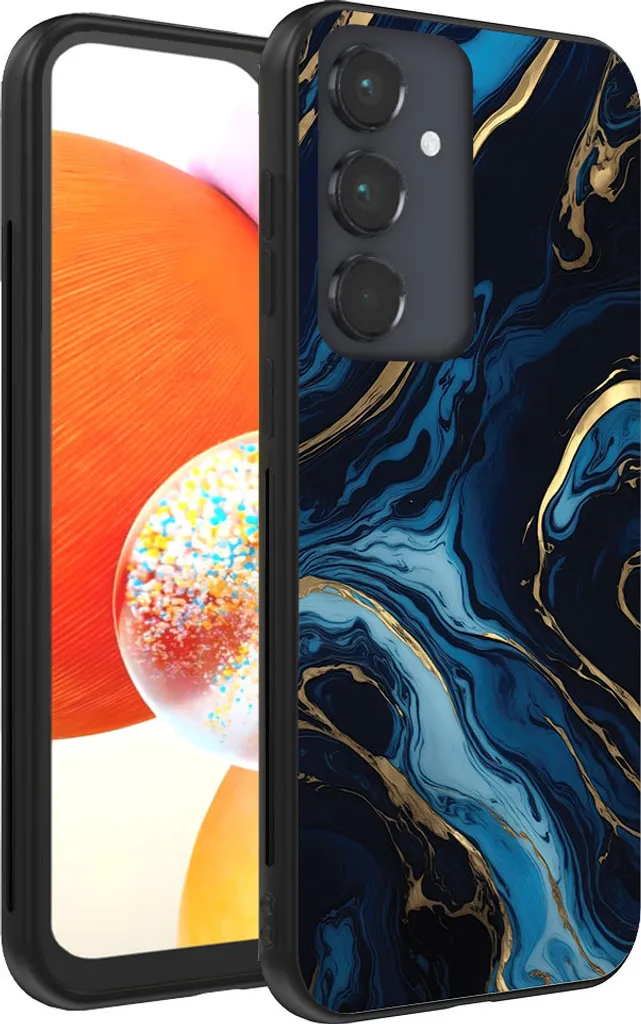 Custodia Samsung Galaxy A14 Marmo Oro Blu | Smartphonica Shop
