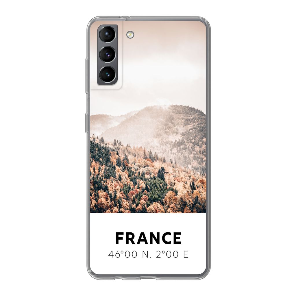 MuchoWow Handyhülle Schutzhülle Hülle für Samsung Galaxy S21 Plus Frankreich - Herbst - Mons Silikon Softcase Handy Hülle - Handy-Tasche