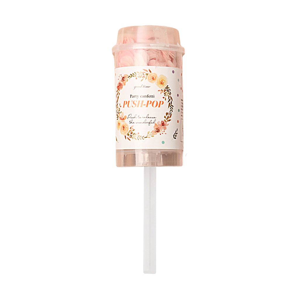 Handheld Confetti Tube Pushtyp Dekorative Mini Frühling Push Confetti Party Gunst-Rosa