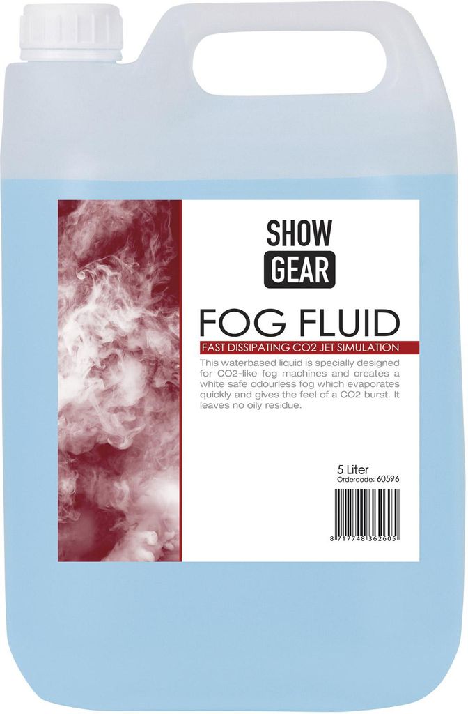 SHOWGEAR Nebelfluid schnell verziehend 5 Liter – CO2-Strahlsimulation