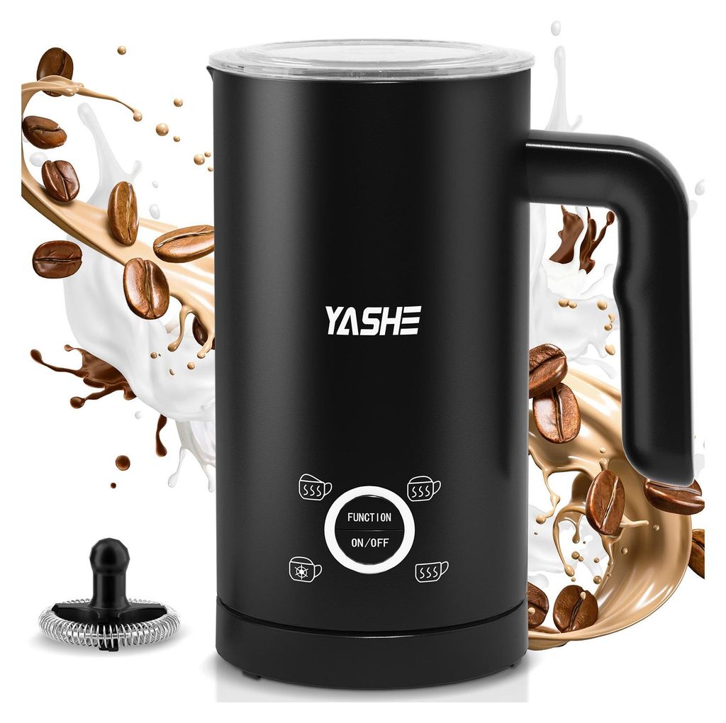 4-IN-1 Edelstahl Milchaufschäumer, 10oz/300ml Milchschäumer für Perfekte Lattes