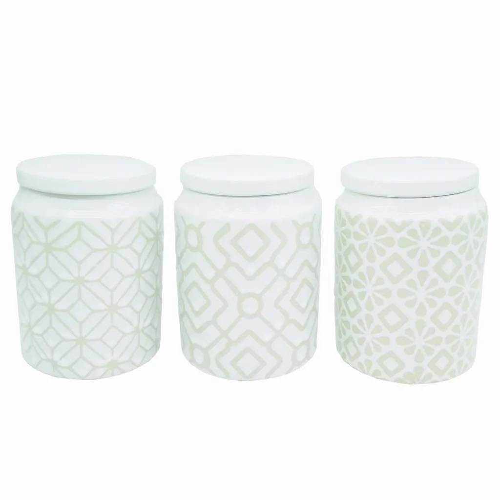Boîtes de Conservation en Céramique pour Cuisine - Set de 3 Maestro