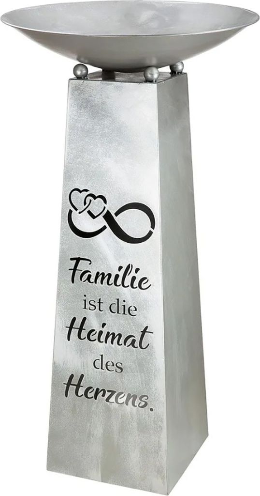 Gilde Handwerk Schalenständer aus Metall Familie silber Produktbild 