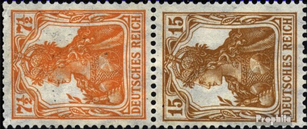 Briefmarken Deutsches Reich 1916 Mi S7aa, mit Numer 99a gestempelt Germania