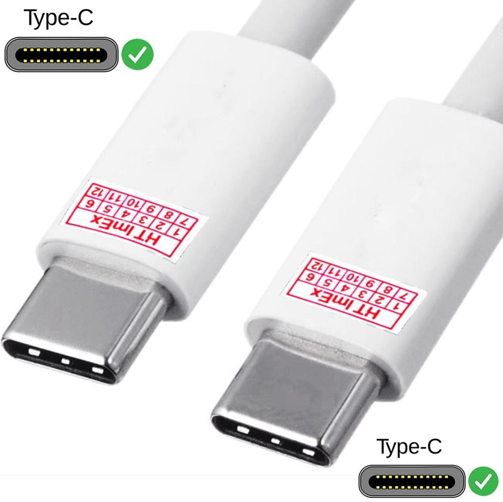 Weiß Ladekabel USB C auf USB C Typ 3A 60W für Samsung Huawei Xiaomi