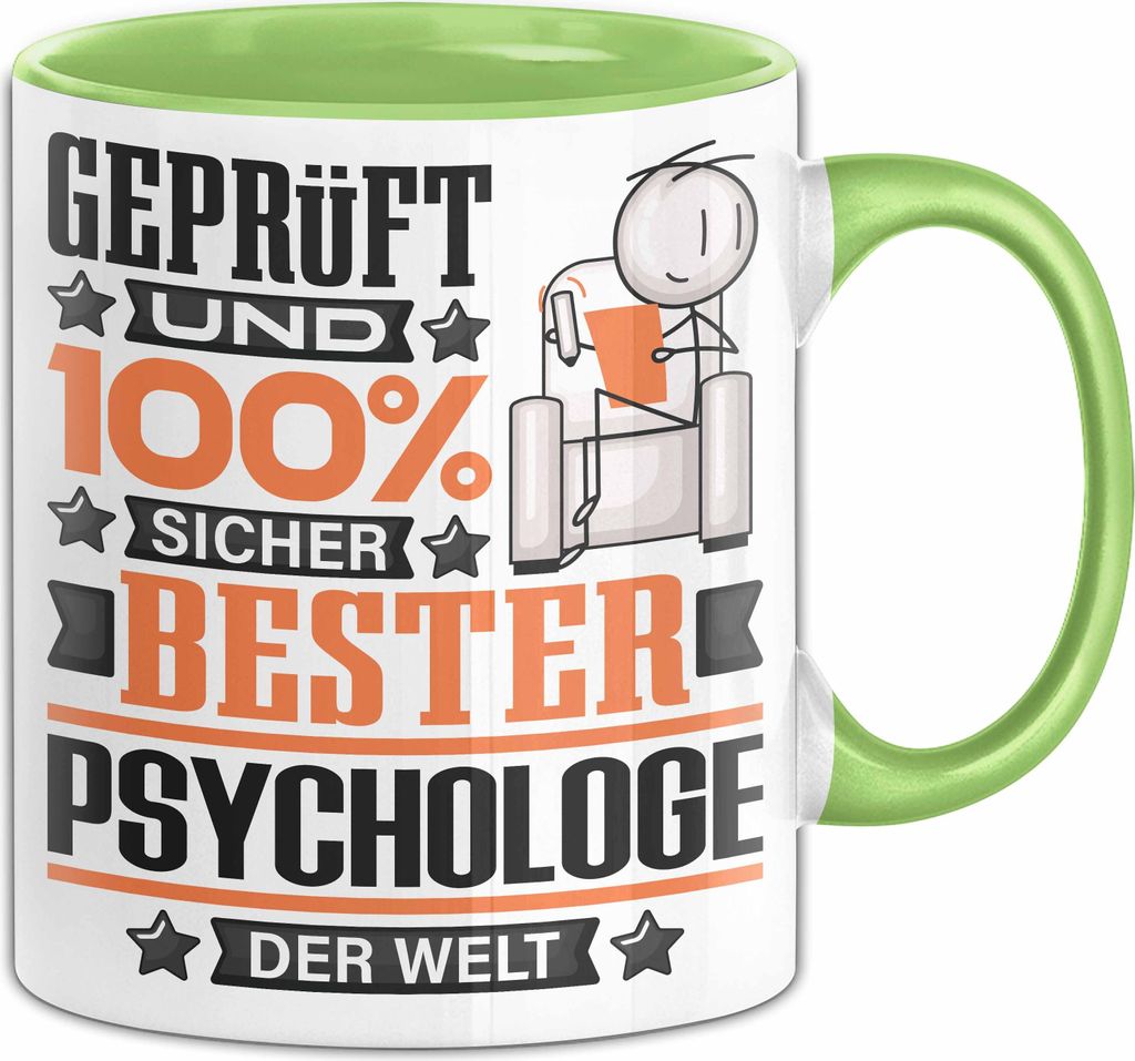 Psychologe Geschenk Lustiger Spruch für Psychologe Geschenkidee Bester Psychologe Der Welt (Grün)