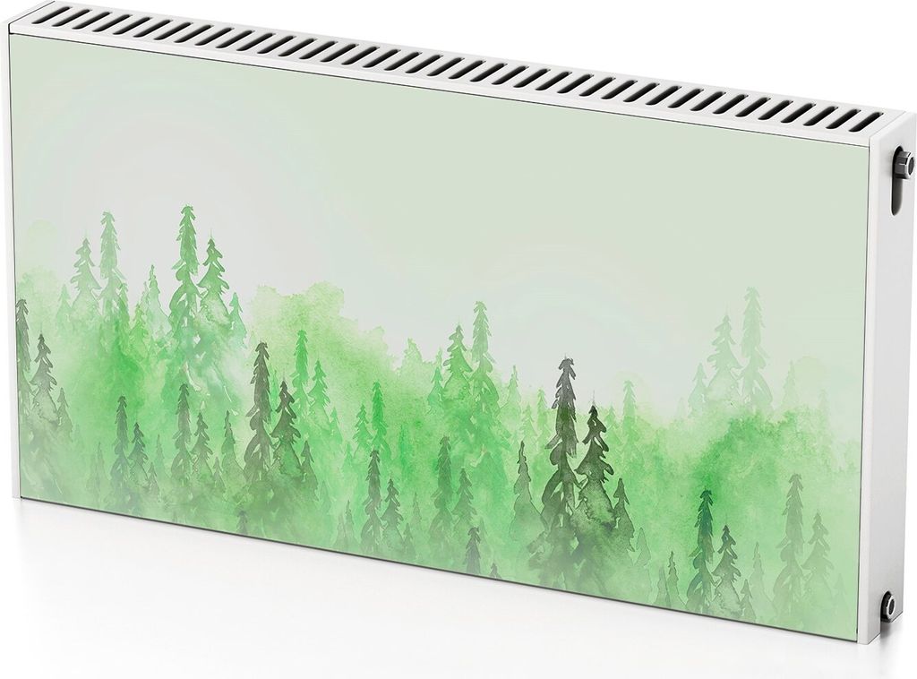 Wald – Magnetische Heizkörperabdeckung – 110x60 cm – Magnet Heizkörperabdeckung – 3D Würfel – Heizkörperverkleidung – Magnetische W...