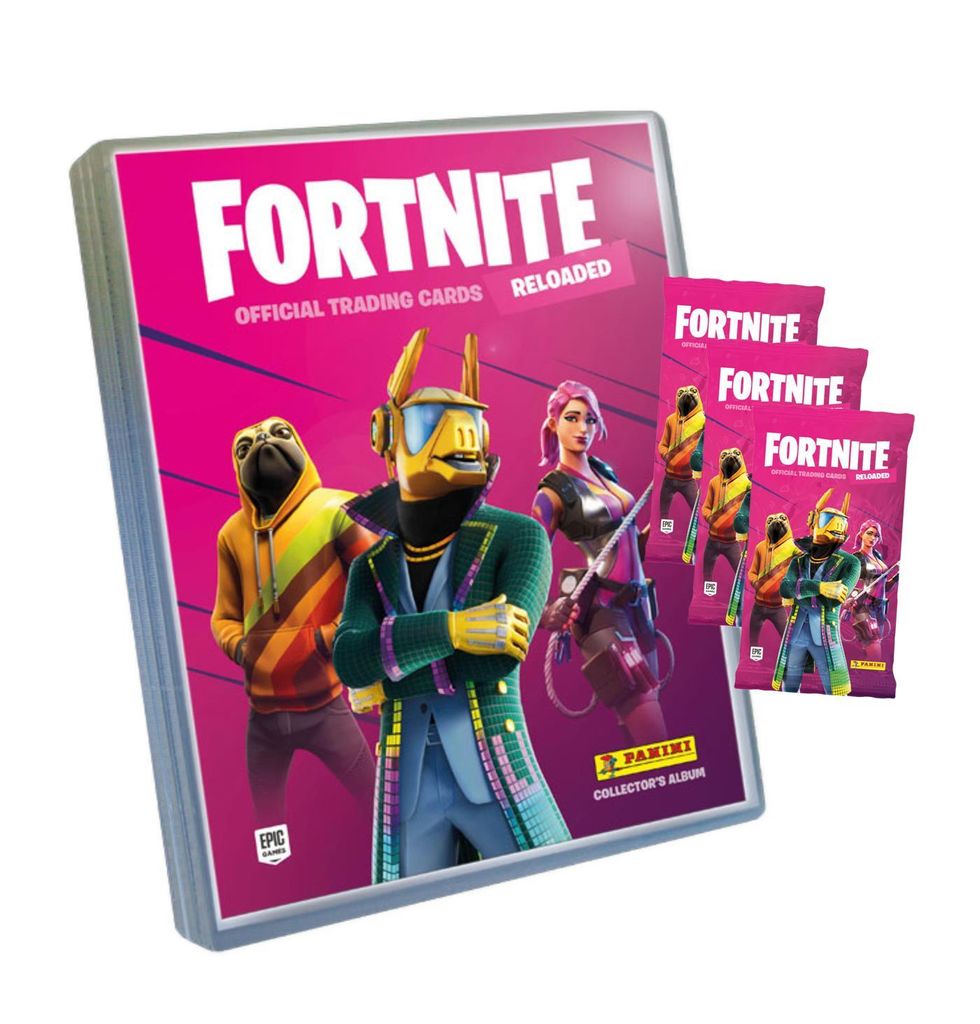 Fortnite Trading Cards Reloaded Serie 2 (2020) Sammelkarten - 1 Sammelmappe + 3 Booster