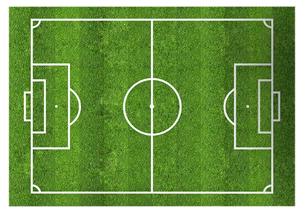 Fußballteppich mit interessantem Sportmotiv, rutschfestem Druck, maschinenwaschbar, geräuschdämmend, rechteckiger Kunstrasenteppich für Fußbal...