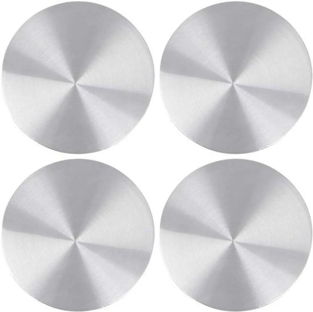 Lot de 4 protège-dés 60 mm argent avec emblème autocollant pour jantes