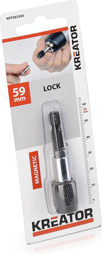 Magnetischer Bithalter 59 mm HEX-Aufnahme Lock-Verriegelung Produktbild 