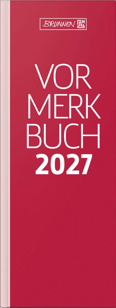 BRUNNEN Vormerkbuch Mod. 785 2027 | 108×297 mm, Papier, rot Produktbild 