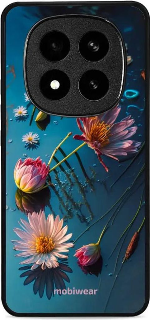 Handyhülle für Xiaomi Redmi Note 14 Pro Plus 5G, Mobiwear Glossy Case, Blau-Blumig