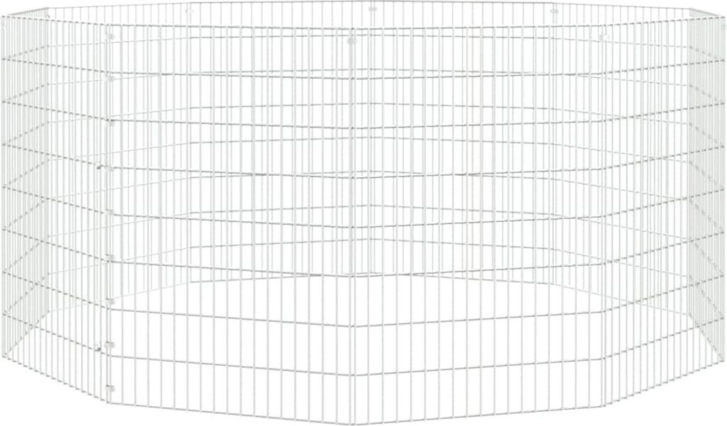 vidaXL Výbeh pre voľný výbeh 10 dielov 54x80 cm Pozinkované Obrázok produktu 