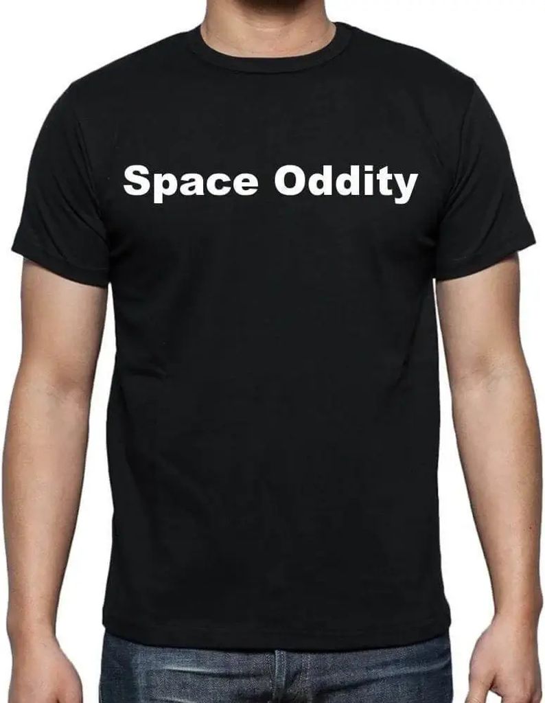 Herren Grafik T-Shirt Weltraum-Kuriosität – Space Oddity – Öko-Verantwortlich Vintage Jahrgang Kurzarm Lustige Druck Geburtstag Geschenk Mann