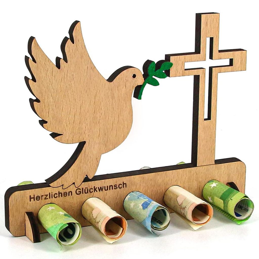 Originelle Holz Kommunion/Geburtstagsumschläge - Kreative Umschläge - Glaube Geschenk - Holzgeschenk - Für Männer und Frauen