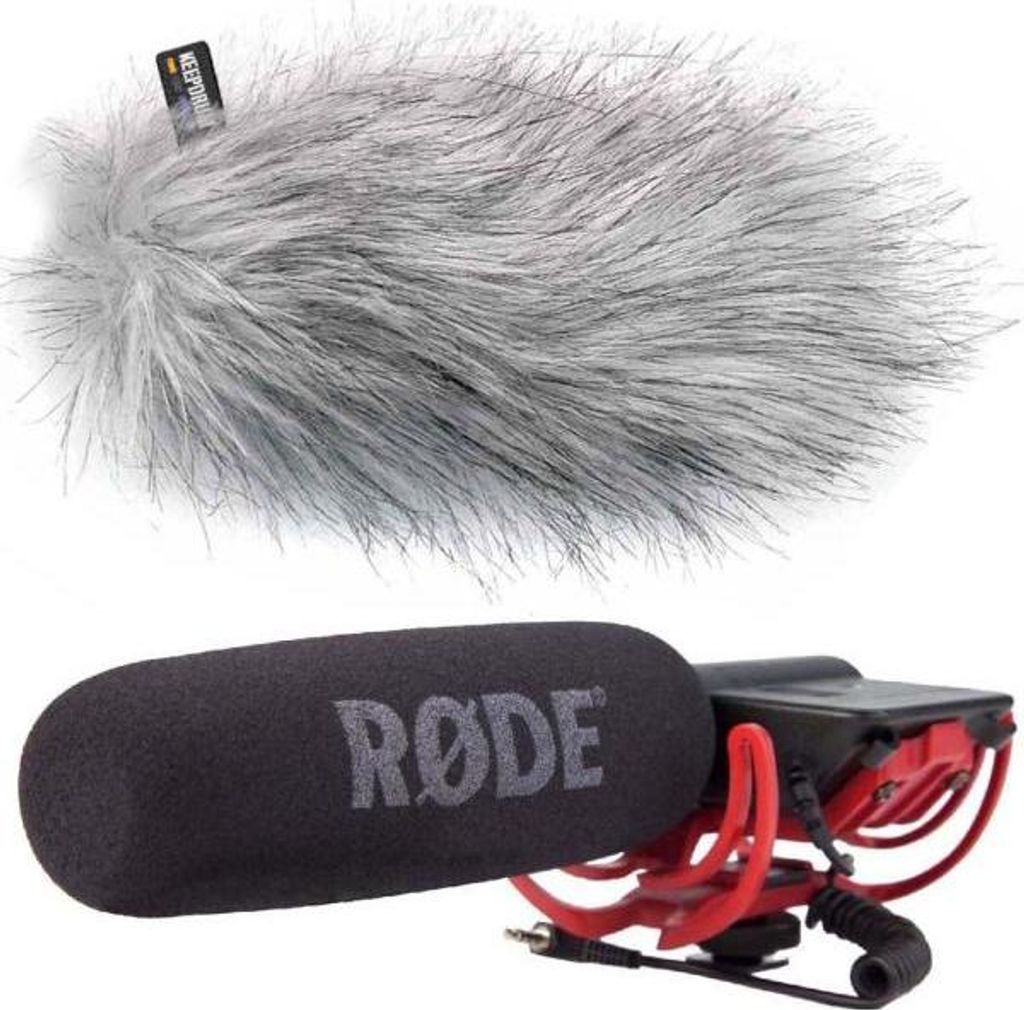 Rode Videomic Rycote mit WSWH Fell-Windschutz
