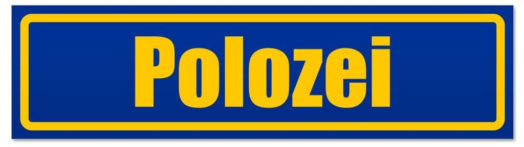 Kiwistar - Autoaufkleber - Blau - 60 x 16 cm - Polozei - Hinweis Aufkleber Sticker für Auto, Kfz, Fahrrad, PKW, LKW