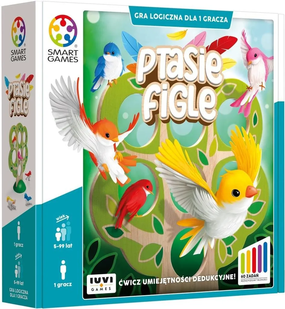 Smart Games Ptasie Figle - Jeu de Logique IUVI Games 60 Défis