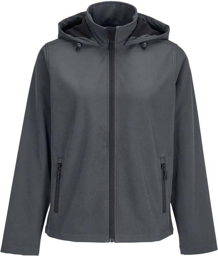 SOLS - "Race" Softshelljacke mit Kapuze für Damen PC7754 (L) (Holzkohle)