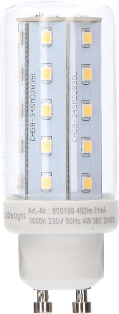 LED Leuchtmittel T30 Röhre 4W GU10 Corn 3000K warmweiß 360° Produktbild 