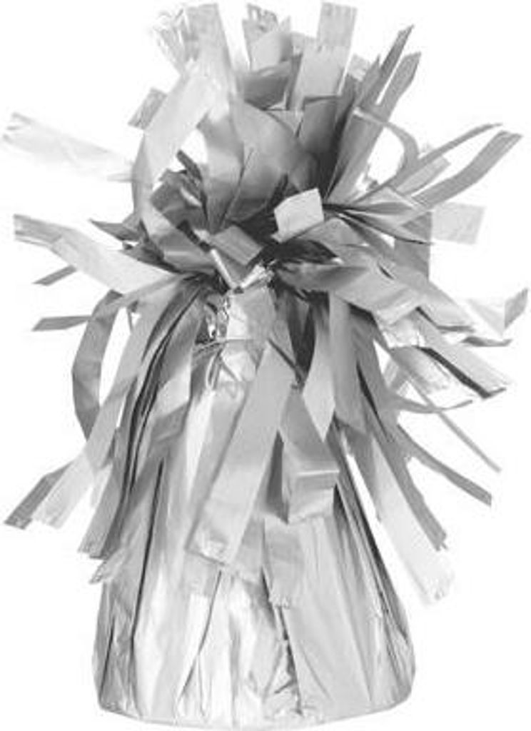 Ballongewicht, Folie, silber (1 Packung / 4 Stück)