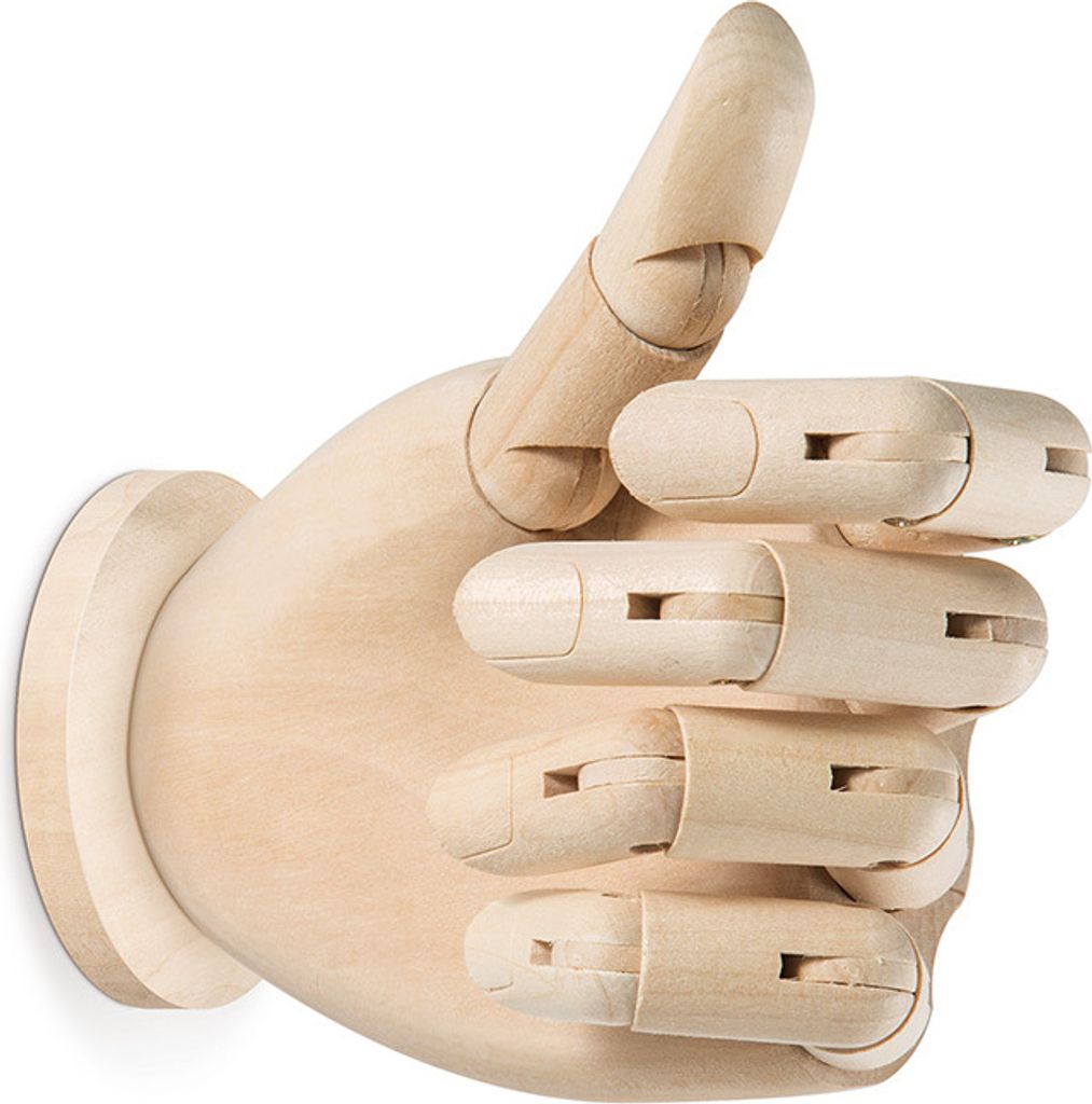 Home Sweet Home Wandhaken Hand Girl | Holz | Für Wandhängelampe