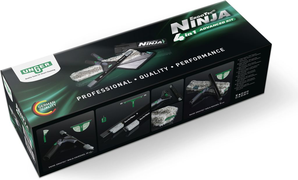 Unger Ninja Premium Glasreiniger-Set 35 cm Top Performance Produktbild 