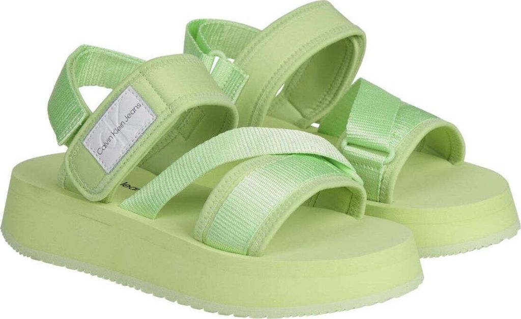 Calvin Klein Jeans Damen Klassische Sandalen YW0YW00967 0H9 Farbe: Grün Größe: 41