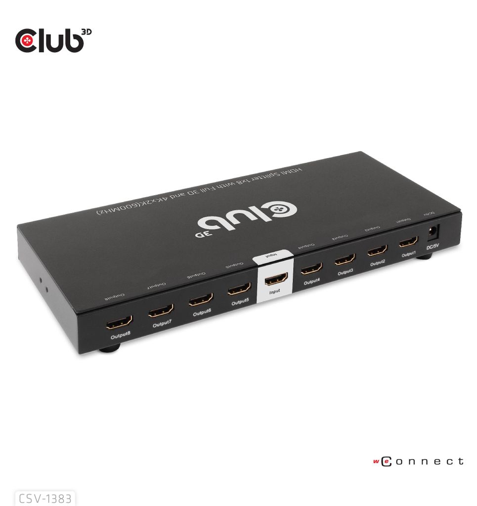 CLUB3D 1 auf 8 HDMI™ Splitter Full 3D und 4K60Hz(600MHz) Produktbild 