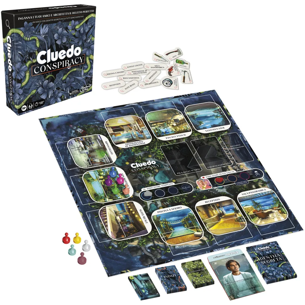 Cluedo Conspiracy avec Identités Secrètes : Jeu de Déduction Stratégique