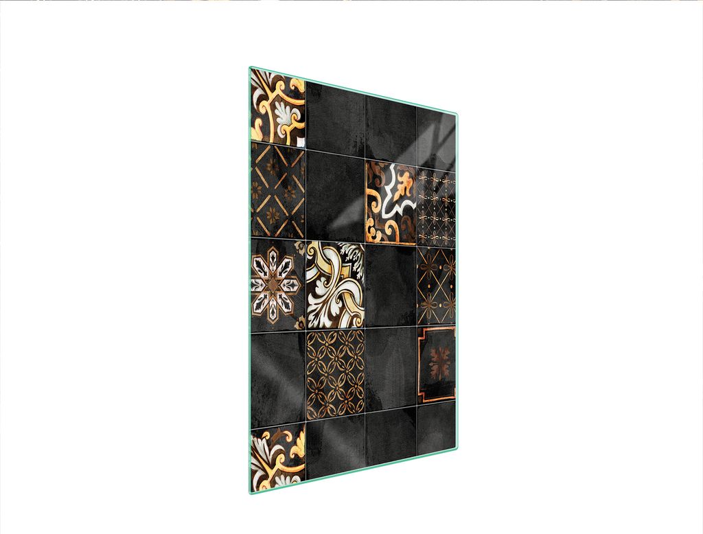 Herdabdeckplatte 35x52 Glaskeramikkochfeld Abdeckung Spritzschutz Glasplatte Deko Schneidebrett Mosaik Schiefer