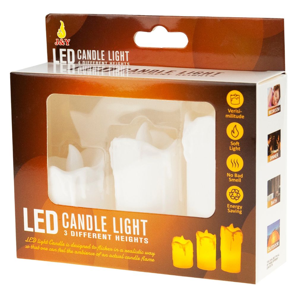 Dekoratívne LED sviečky - 3 ks Obrázok produktu 3