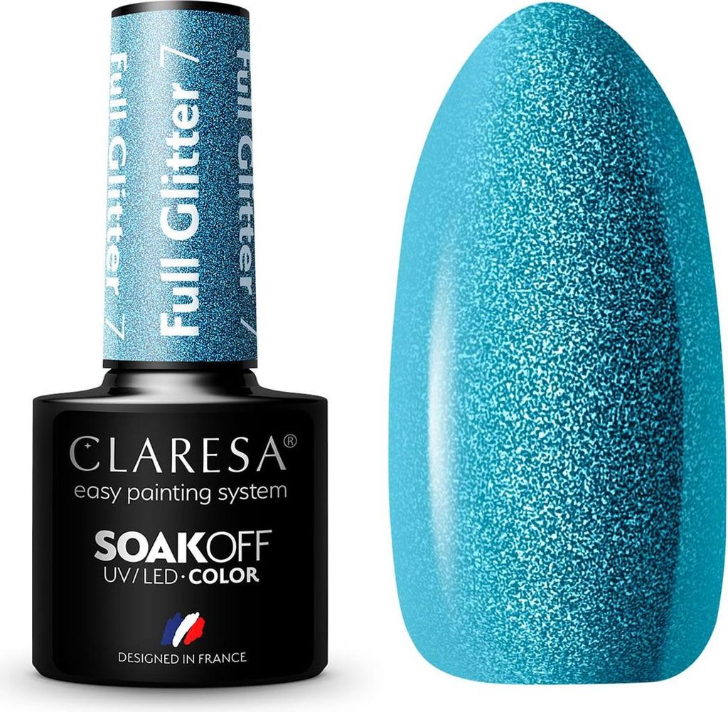 CLARESA Hybrid-Gel-Nagellack Full Glitter 7 -5g Produktbild 