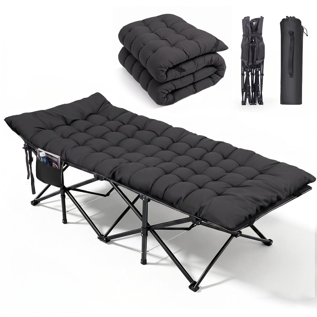 Sekey 202 x 80 x 45 cm XXL Tragbares Feldbett mit Matratze, Produktbild 