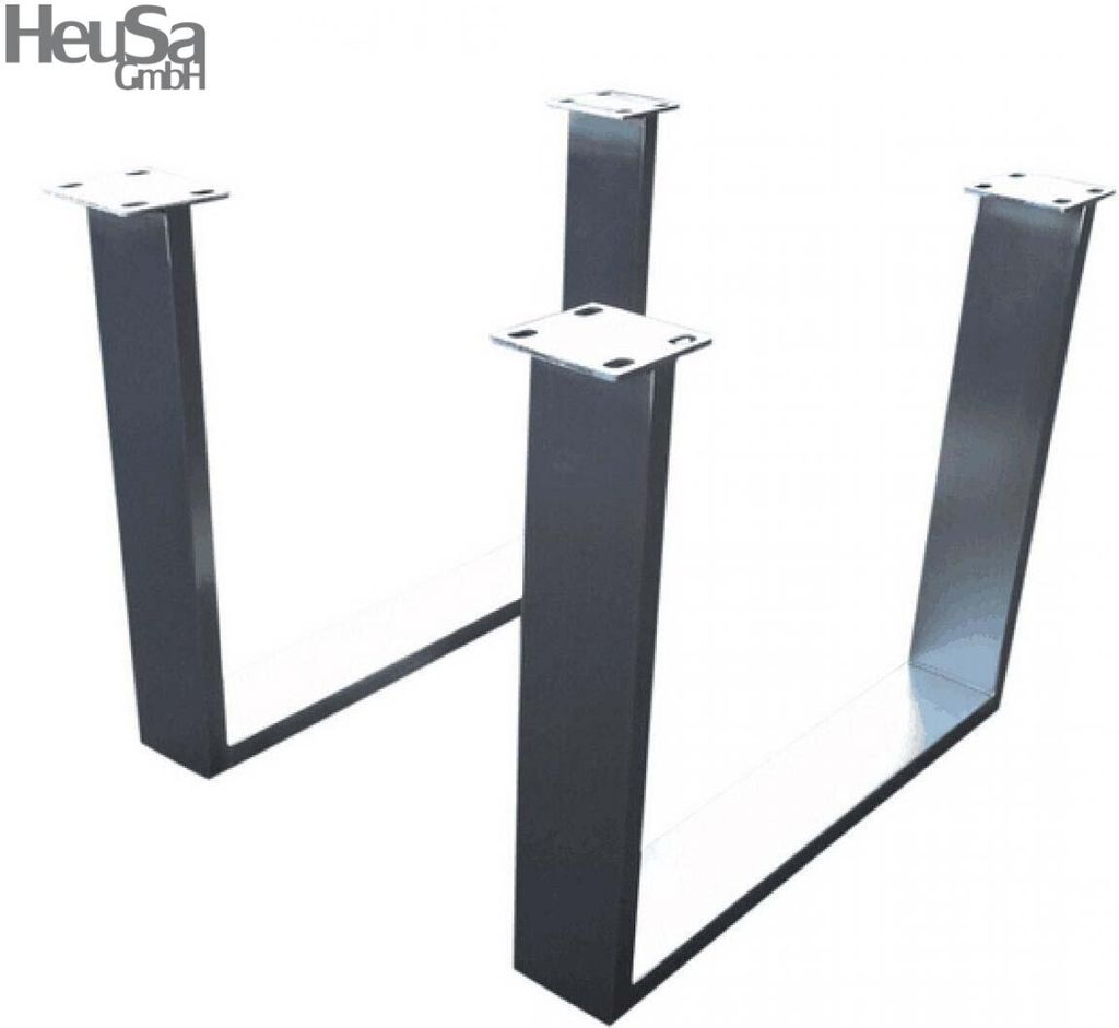 2x Tischgestell H40 x B35 cm Kufen 8x2cm Edelstahl Kufentischgestell Gestell Köln
