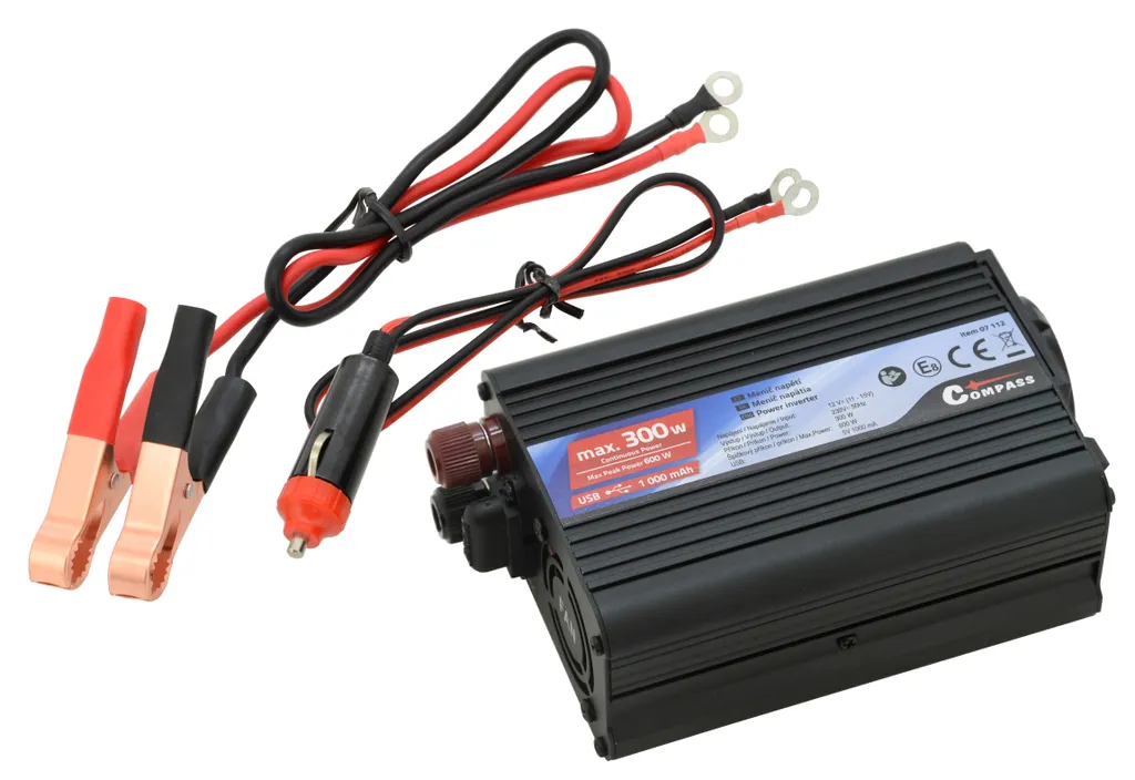 Alimenter ordinateur et téléphone en voiture : Convertisseur 12V 230V 300W