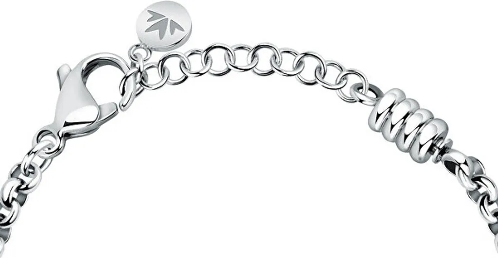 Bracelet en acier inoxydable maille fine avec pendentif goutte d'eau - 3