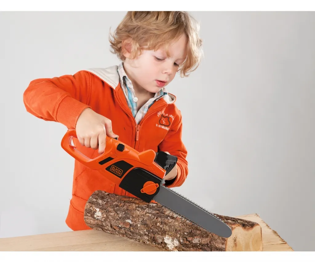 Jeu de Jardinage Smoby Tronçonneuse Black+Decker - Idéal Imiter les Grands