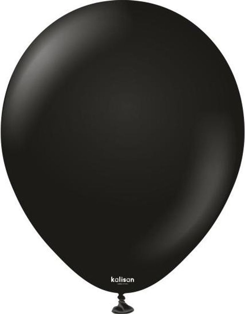 Zwarte latexballonnen, merk Kalisan, diameter 45 cm, 25 Productafbeelding 